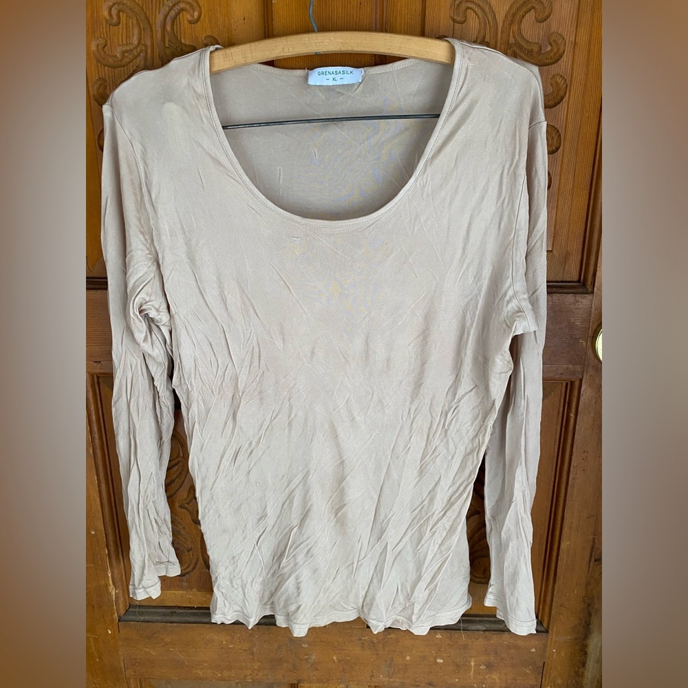 Grenasa Set 100% Mulberry Silk Top and Pants Pajama Size XL
